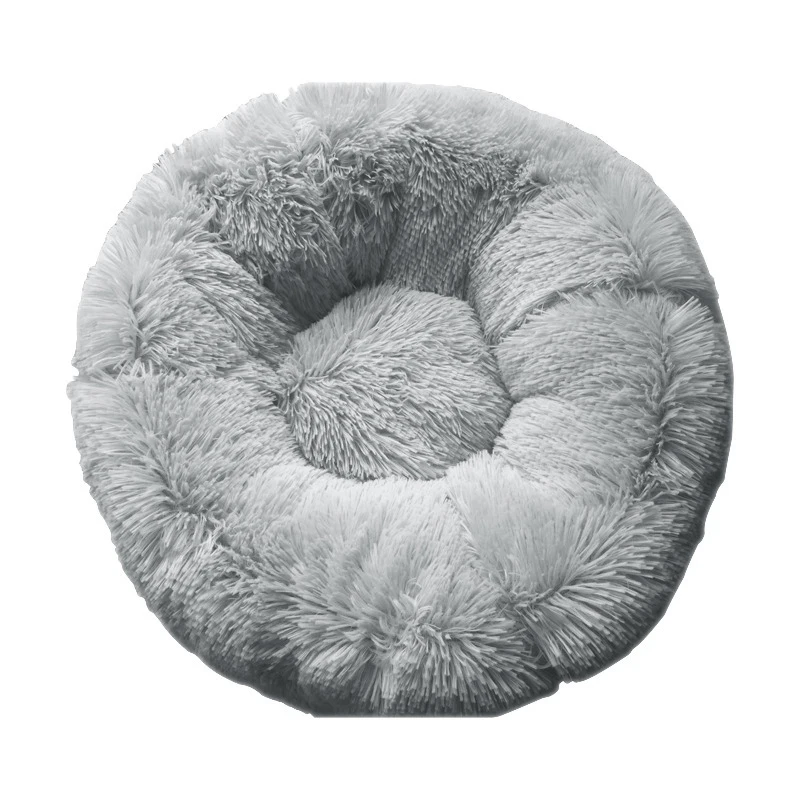 light gray Супер мягкая подстилка для животных собачья Конура круглый кот зимний теплый спальный мешок щенок подушка коврик портативный Кот поставки - Цвет: light gray