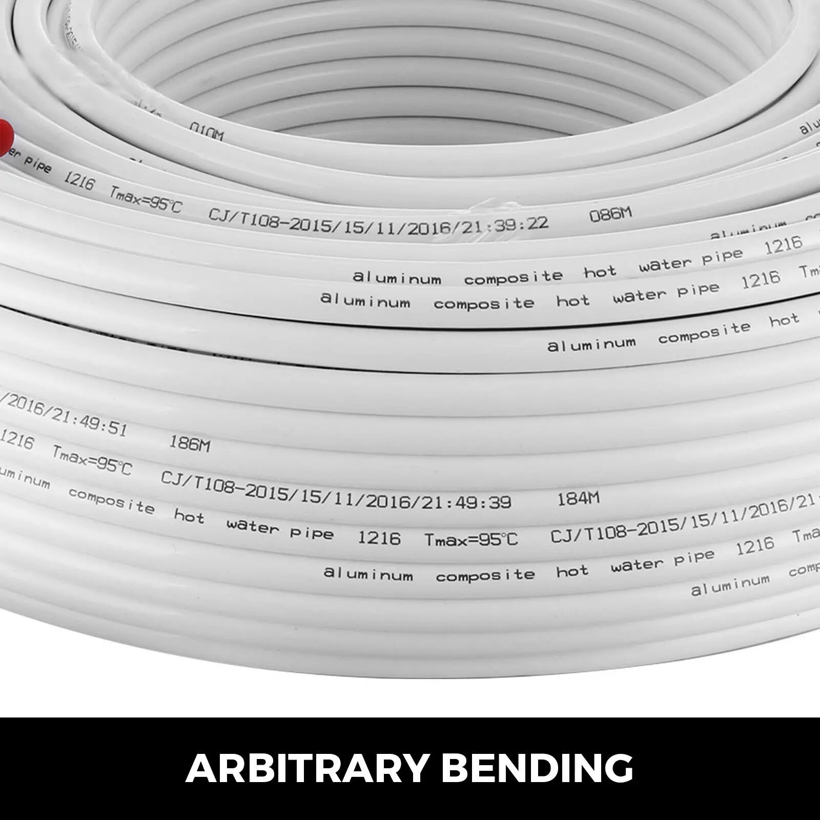 VEVOR 656Ft рулон 1/2 &quotPEX AL PEX насосно компрессорных труб 200 м кислородный барьер