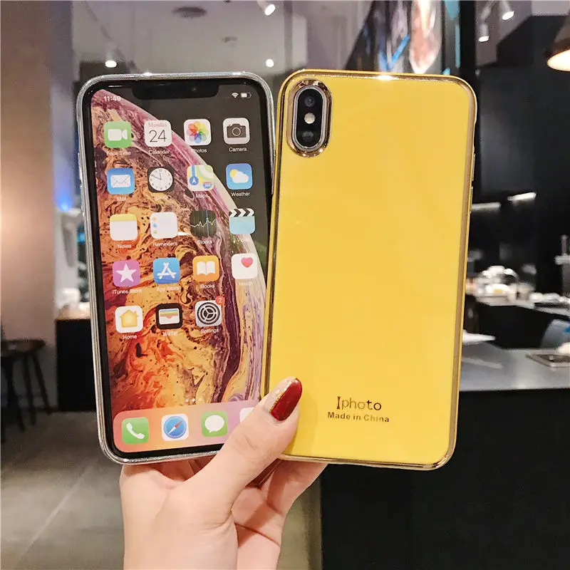 Цветной корпус телефона с гальваническим покрытием для iPhone 11 11Pro Max XR XS X XS Max 7 8 6 6S Plus ударопрочный чехол из ТПУ с буквами