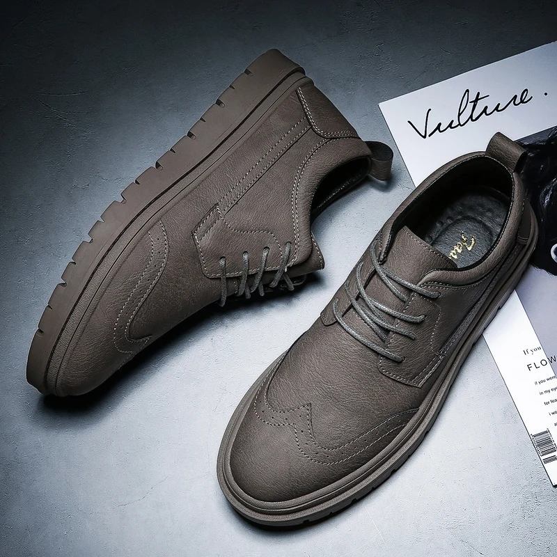 Туфли оксфорды мужские кожаные элегантные Мокасины удобная деловая обувь