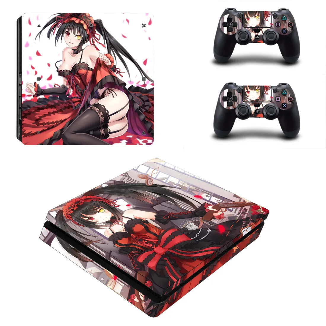Аниме Дата живой PS4 тонкий стикер s PS 4 Play станция 4 тонкий стикер кожи для playstation 4 тонкий консоль и контроллер