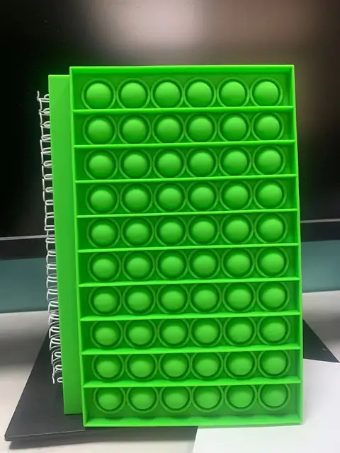 New Caderno Desk Calendar Pop its Notebook Bubble Fingertip Silicone Case Notepad Student Decompression Stationery Toys Gift A5-3