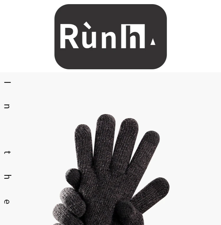 mens fur lined gloves New Men's Winter Gloves Fashion Knitted Wool Touch Screen Gloves Outdoor Sports Driving and Riding Warm Gloves hand gloves for men