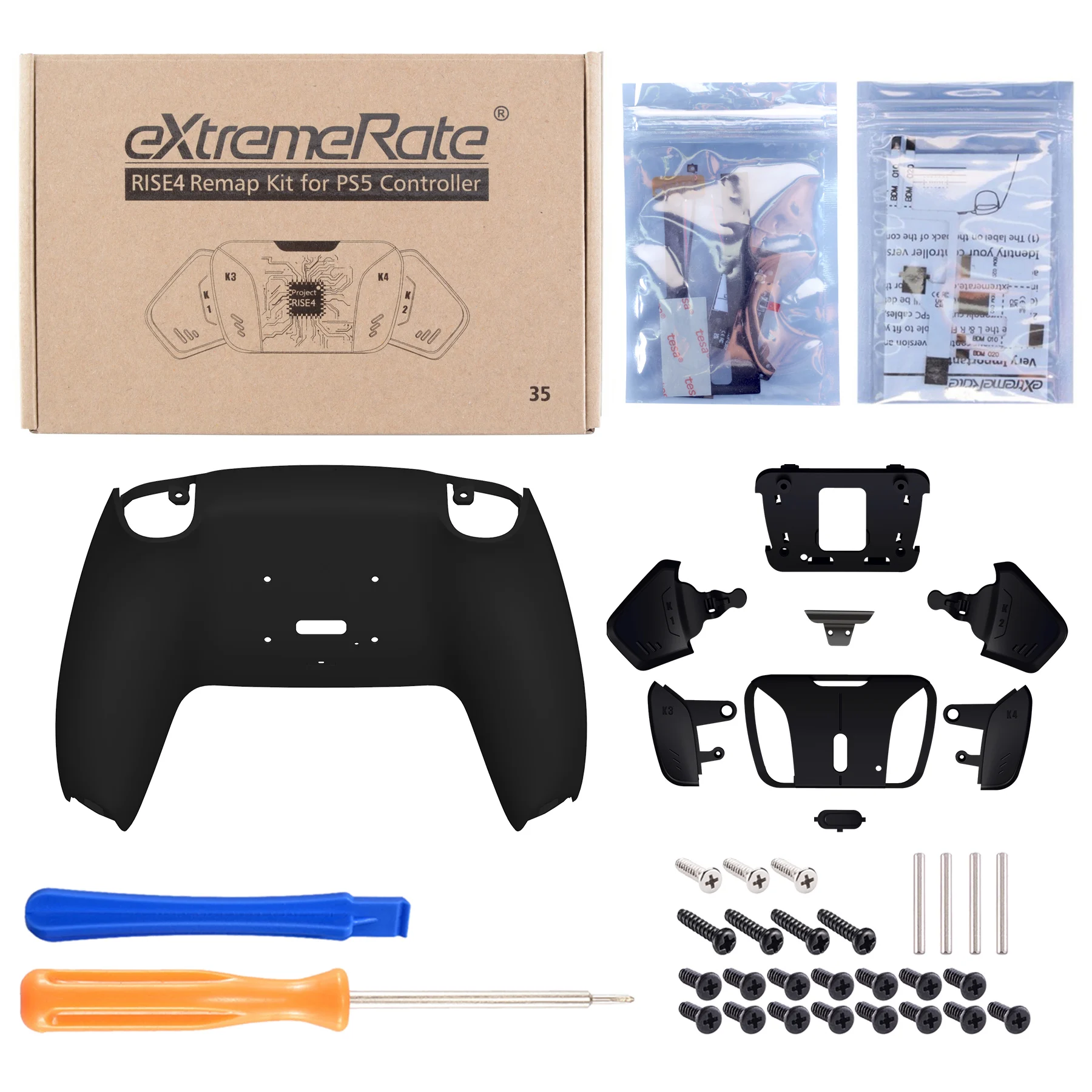 Placa de Atualização Botões para Ps5 Extremate Programável Remap & Redesenhado Escudo Traseiro 4 Controlador Bdm-010 020 Rise4 Kit - Image 3