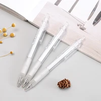 Mohamm 1Pcs 0.5mm Transparent Black Ink Gel Pen Office School Writing Student Supplies Stationery 1
