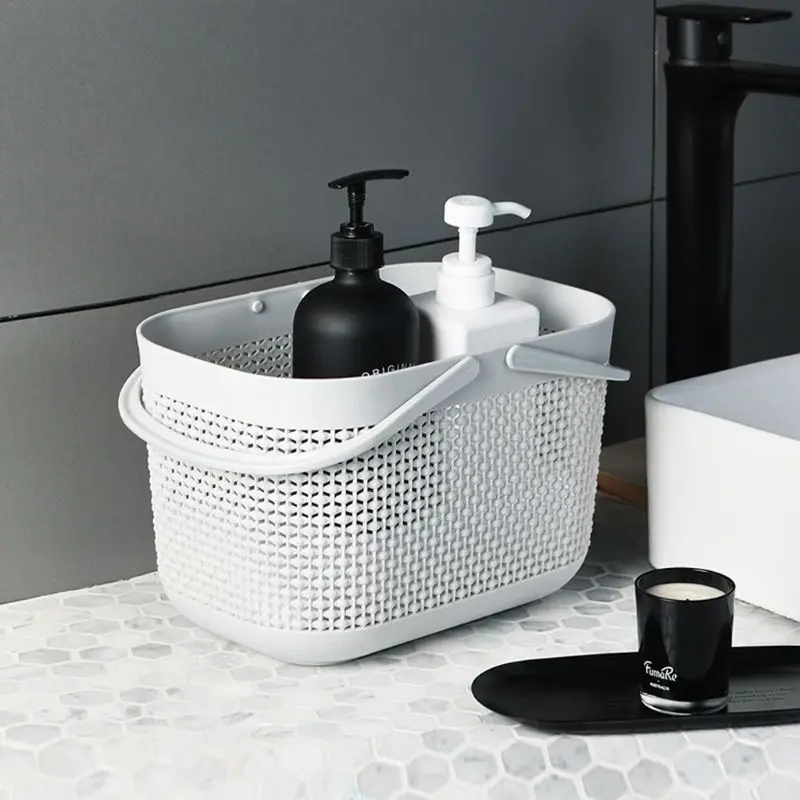 

Mesh Shower Caddy Handy Plastic Baskets with Handles Storage Bathroom Accessory