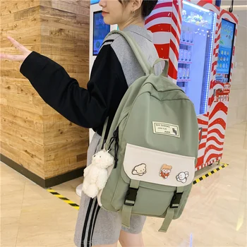 

Waterproof Backpack Cute Bookbag Kawaii Back Pack Book Bags for Women 2020 School Korean Harajuku Fashion Laptop Travel Girl
