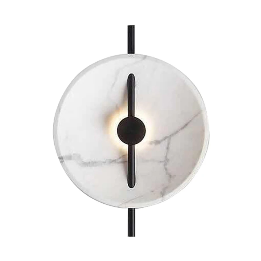 

Postmodern imitation marble round wall lamp Nordic minimalist LED wall light living room restaurant corridor aisle deco fixtures