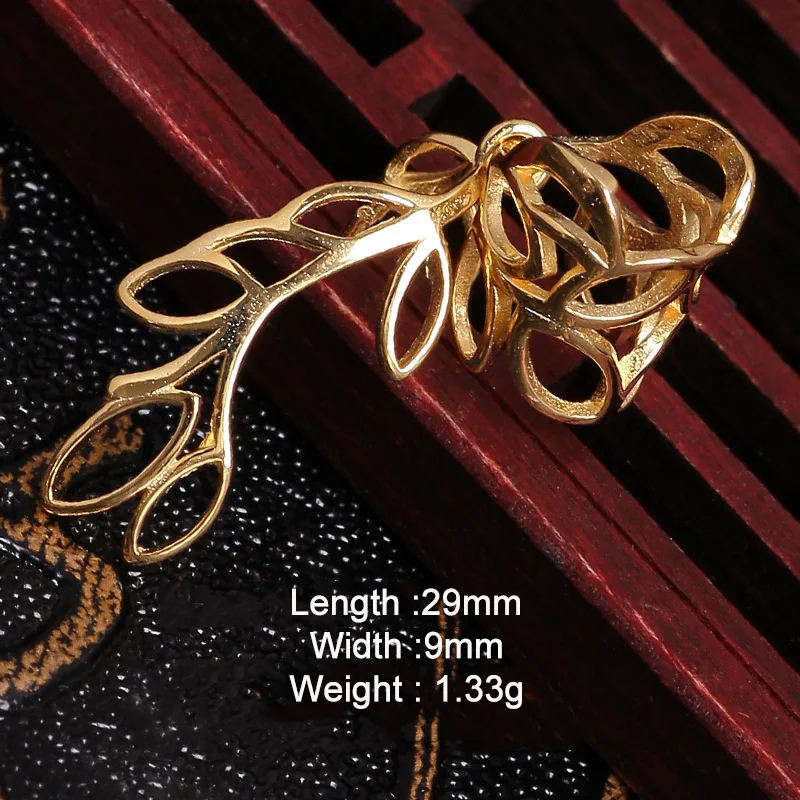 Gold 1Pcs 1 шт 925 пробы Серебряная ветка лист подвески застежки и пряжки для соединитель для браслета, ожерелья DIY ювелирных изделий впечатление 925205 - Цвет: Gold 1Pcs