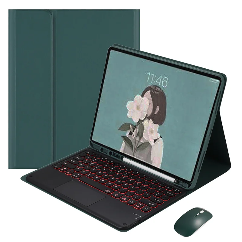 backlight teclado para ipad pro polegada árabe francês coreano russo espanhol teclado touchpad capa