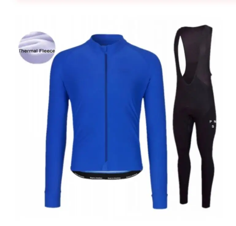 Thermal sets 9 Pro Team PNS осенне-зимний мужской комплект Джерси для велоспорта с длинными рукавами, теплый флис, горный велосипед, одежда 12D, гелевая подкладка - Цвет: Thermal sets 9