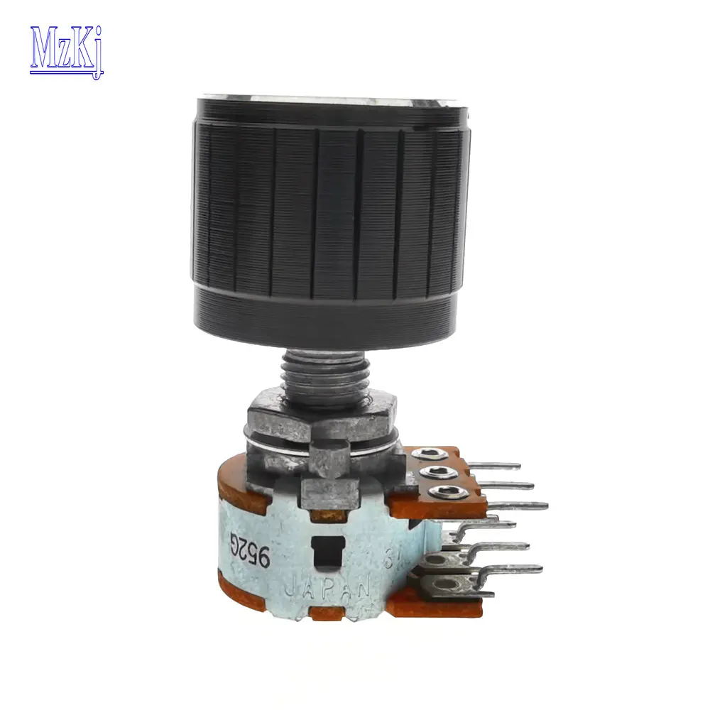 1 шт. новый оригинальный японский ALPS RK16 + черный алюминиевый ручка Поворотная потенциометр 50K 50KAX2 100K 100KAX2 для