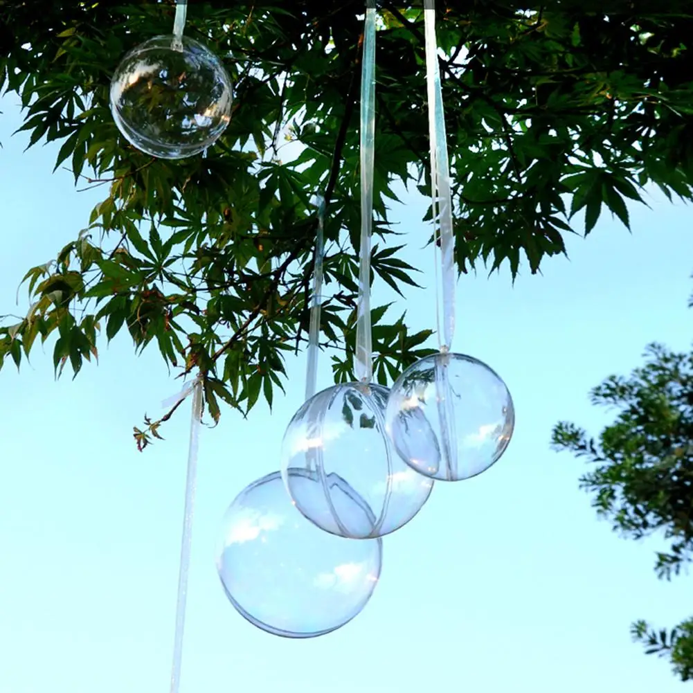 Рождественские украшения 12 см прозрачный открытый пластиковый прозрачный шар украшение подарочная коробка украшение