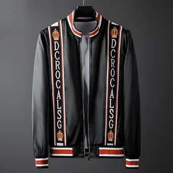 

2019 Brand Baseball Jacket Men Fashion Printed Zipper Stand Neck Full High-Grade Mens Jackets and Coats Casual Sudaderas Hombre