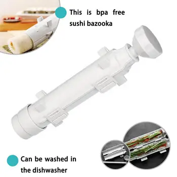 

2020 Hot Sale Japanese Sushi Bazooka Sushi Maker Roller Rice Mold Vegetable Meat Rolling Tool Home Pratical Sushi Roll Bazooka