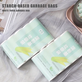 

5 /10 Rolls Starch-based Degradation Thickened Disposable Garbage Bags for Bedroom Home Kitchen Bathroom