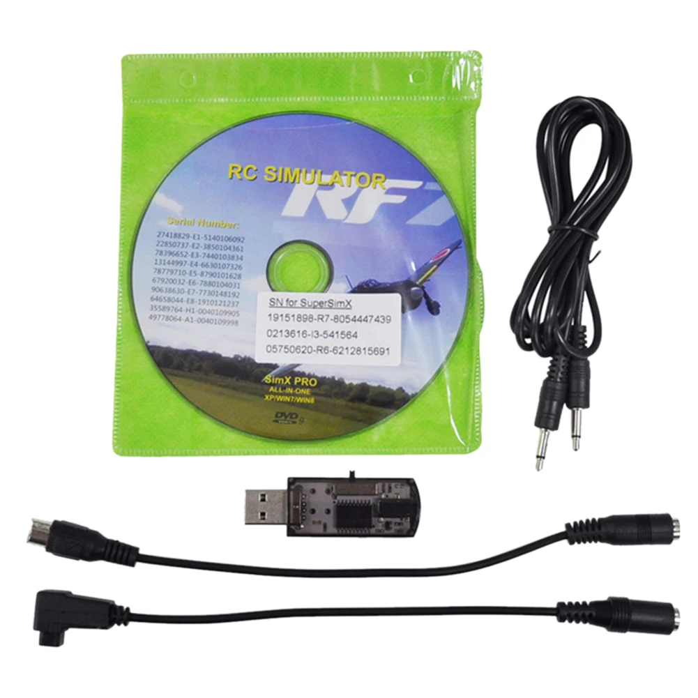 

22 In 1 Spared Practical RC Simulator Easy Install With Cable Drone USB Accessories Hobby Toy For RealFlight G7