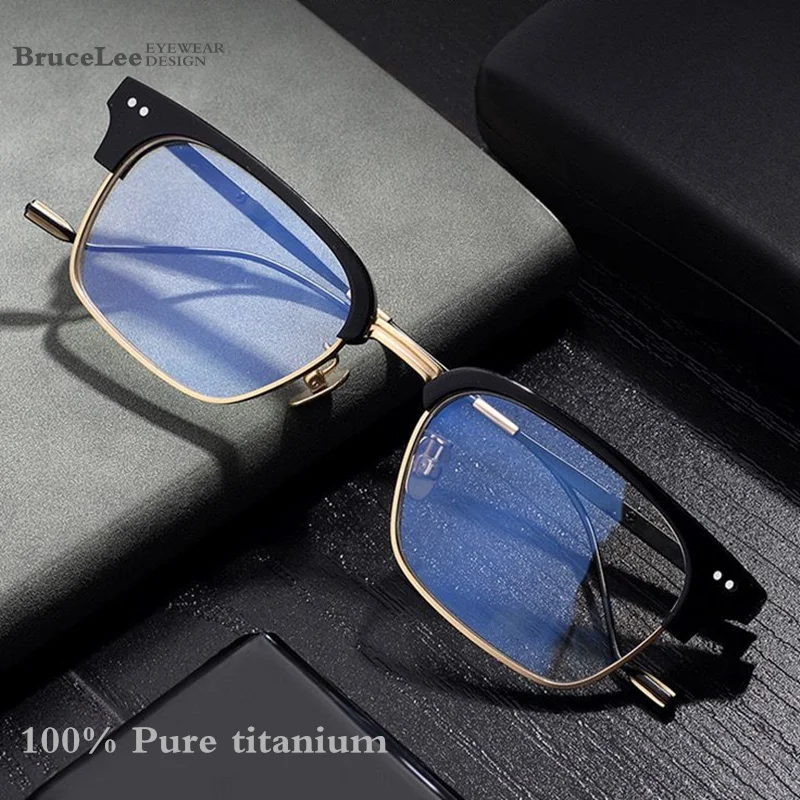 Pantera Desmantelar Térmico Gafas coreanas para hombre y mujer, lentes cuadradas con montura óptica de  acetato de titanio, súper ligeras, exquisitas gafas graduadas para  ordenador - AliExpress Accesorios para la ropa