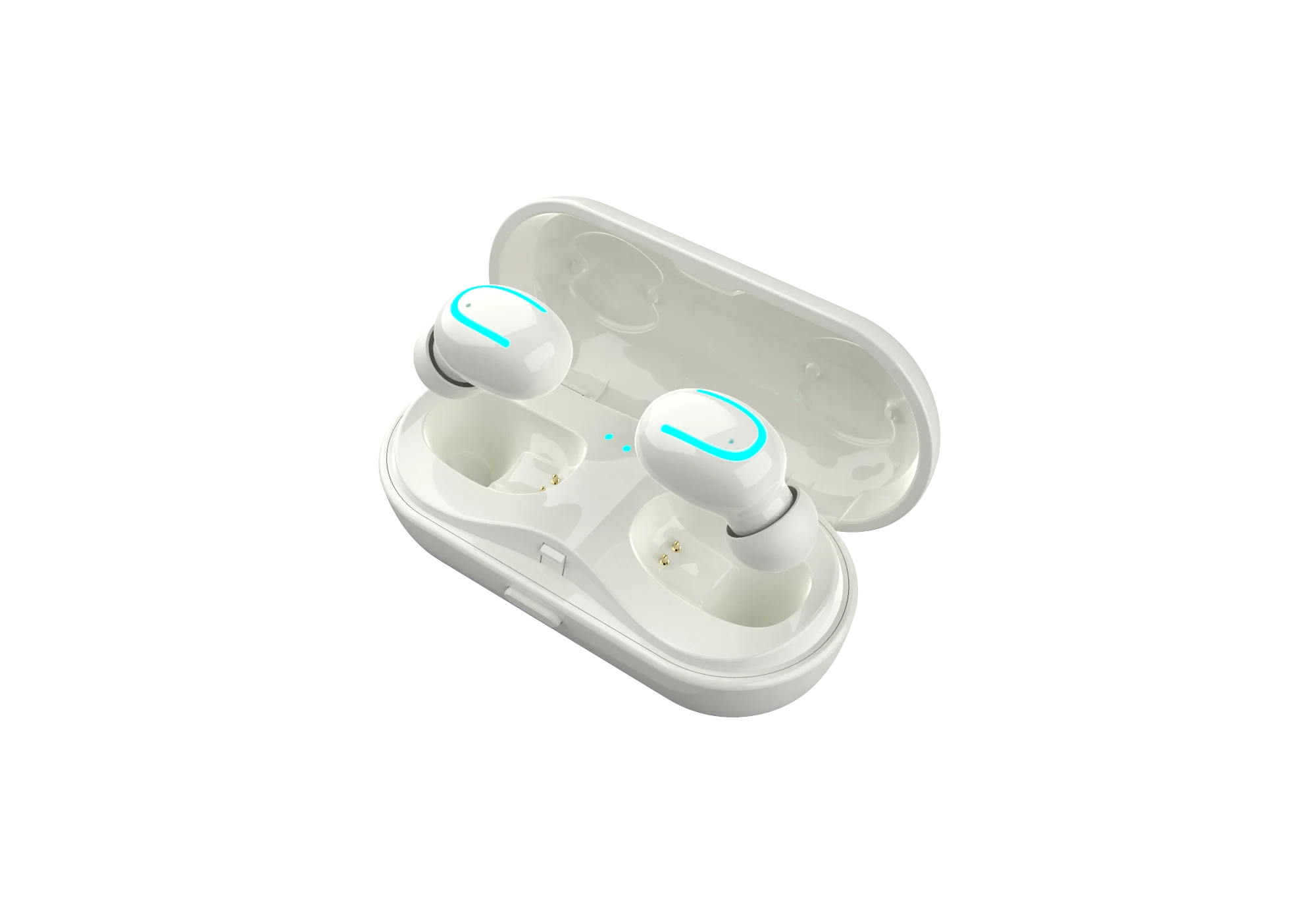 Беспроводные наушники Bluetooth 5,0, беспроводные наушники с отсеком для зарядки, водонепроницаемые наушники для телефонов, спортивные наушники - Цвет: Белый
