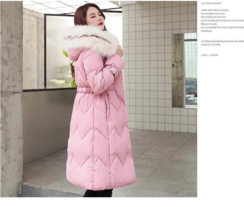 Kuyomens длинные тонкие женские меховые зимние куртки с хлопковой подкладкой теплые утепленные женские пальто длинные пальто парка Женская куртка