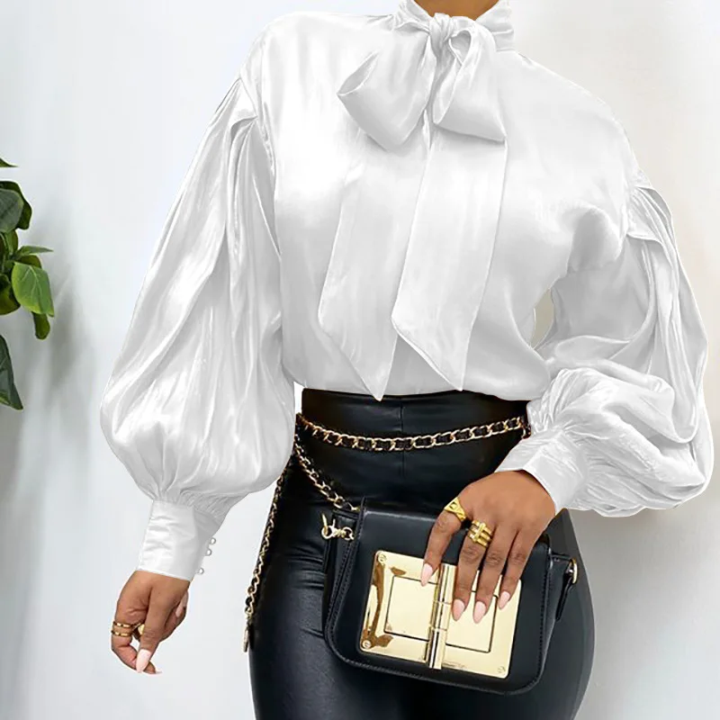 Spring Women's Long-Sleeved Solid Color Shirt