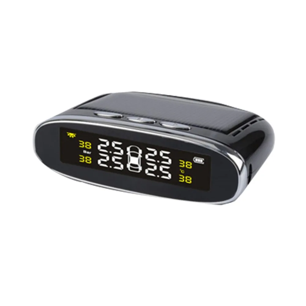 Умный автомобиль TPMS в режиме реального времени обнаружения шин солнечной системы контроля давления ЖК цифровой Авто охранной сигнализации системы