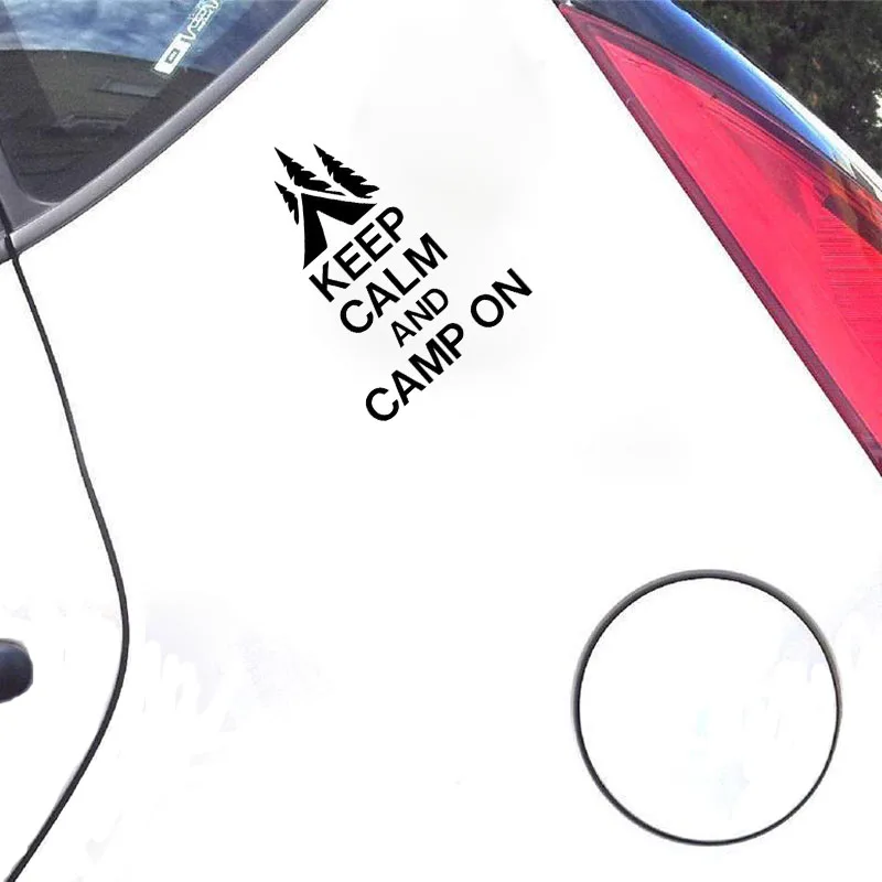 Наклейка KEEP CALM AND CAMP 11 5x16 см интересная виниловая наклейка автомобильная для Hyundai