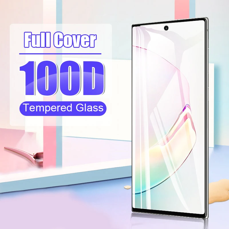 100D полностью изогнутое закаленное стекло для samsung Galaxy S8 S9 S10 Plus S10E S7 Note 8 9 10 Pro