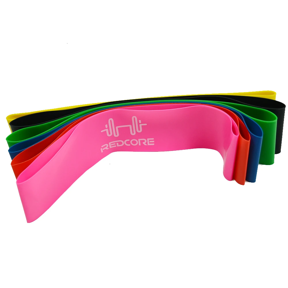 6 Colors Yoga Resistance Bands Workout Training Pilates Rubber Loops 0.35mm-1.3mm Sport Elastic Bands for Fitness Body Building  (12)