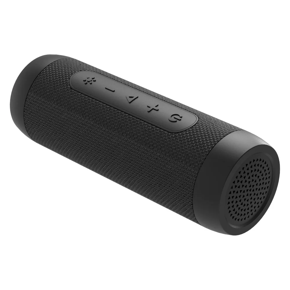 S22 Bluetooth Speaker fm Radio Mini Portable Boombox Small Wireless Speaker with Flashlight+Power Bank, support TF card - Color: Black