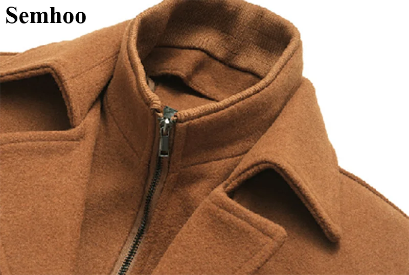 Осень и зима новый мужской длинный раздел Мода Бесплатная горячая двойной воротник шерстяное пальто M---4XL
