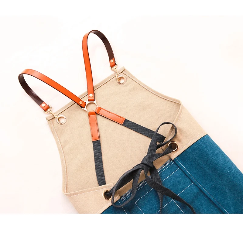 Kitchen Denim Aprons Restaurant Waiters Uniform Adjustable Sleeveless Aprons Cafe Shop Bar Uniform Unisex Kitchen Cooking Aprons