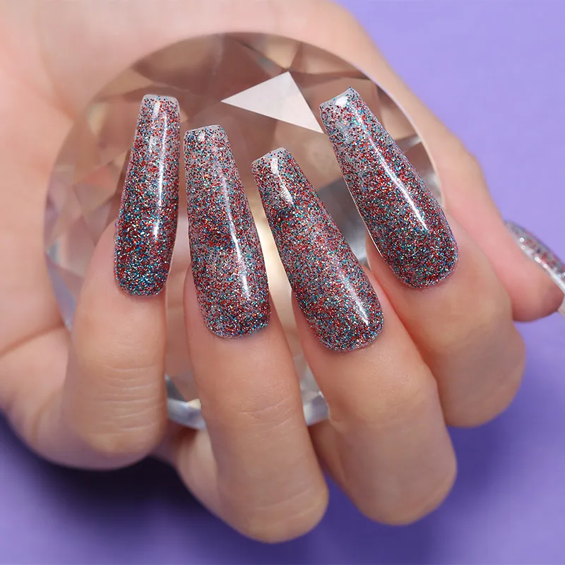 Azure beauty, 6 шт./лот, градиентный блестящий цвет, погружающийся порошок для нейл-арта, Dip порошок, набор, Базовое покрытие, топ, гель, блеск, порошок для ногтей, набор