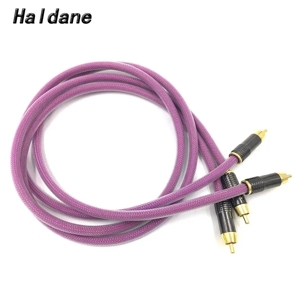 

Haldane Pair HIFI type-3 Gold Plated 2RCA Cable High-end 6N OFHC Audio cable HIFI Double RCA Signal Line Rca cable for XLO HTP1