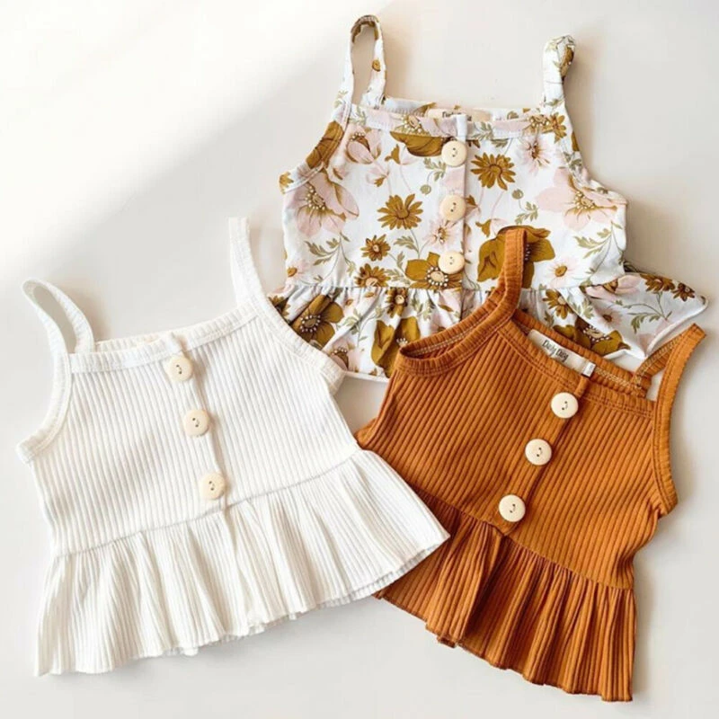girls summer vest tops
