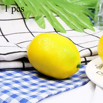 1 piece Lemon Реквизит для фотосъемки искусственные ветки вишни яблоко виноград для дома вечерние свадебные фотостудии DIY украшения реквизит - Цвет: 1 piece Lemon