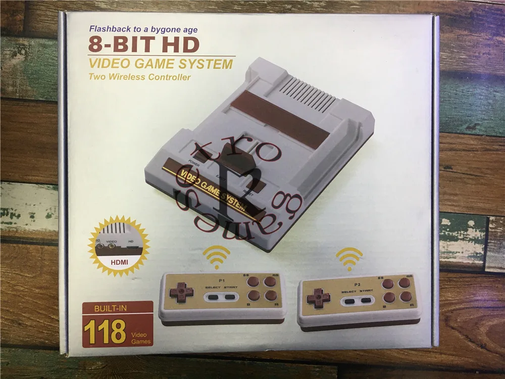 HDMI ТВ Игры беспроводной контроллер для FCNES для 8 бит Видео игровой консоли с 118 игр внутри классический