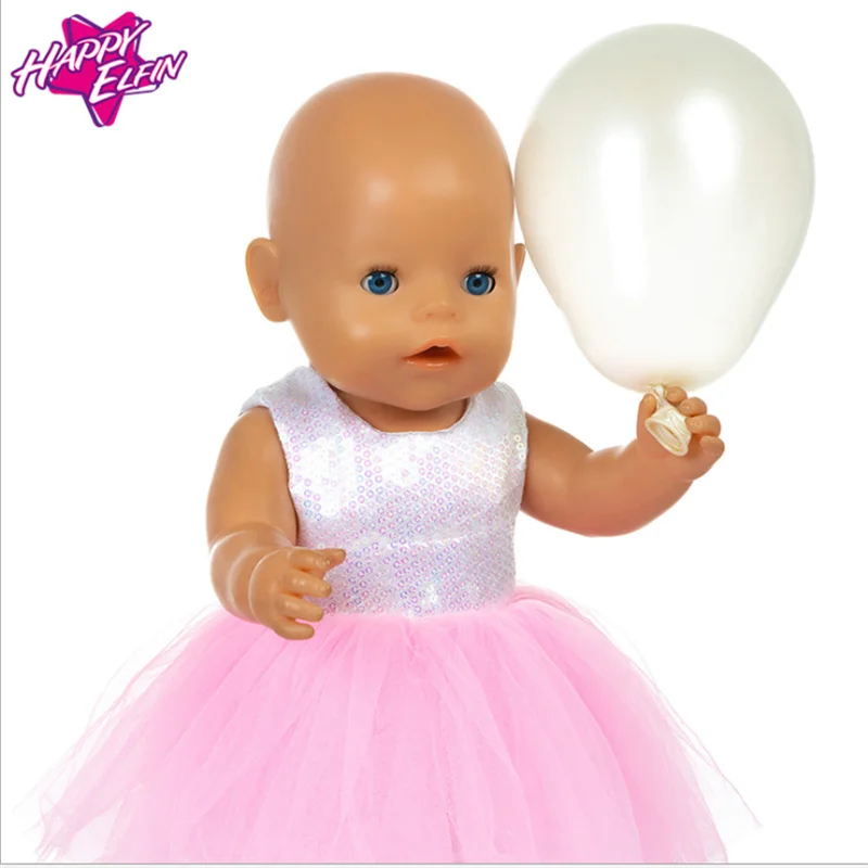 Born New Baby Fit 18 дюймов 43 см кукольная одежда Кукла шар красный фиолетовый белый танцевальное платье костюм аксессуары для ребенка подарок