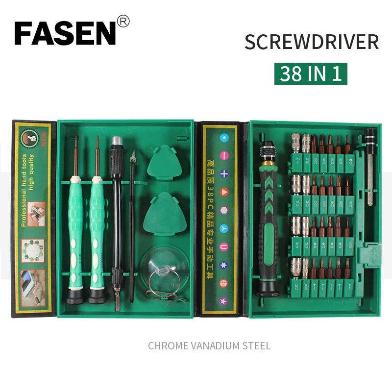 Мини Schraubendreher набор 38 в 1 Schraubendrehersatz Magnetische Reparatur Werkzeug набор для телефонов планшетов ноутбуков PC Brillen и др