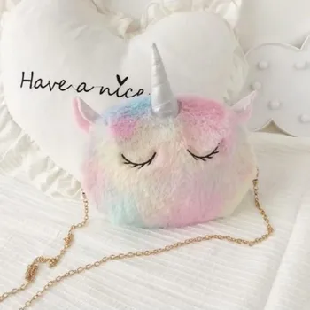

New Girls Purse and Handbag For Women Small Wallet Crossbody Unicorn Shoulder Bag Kid Ladies Coin Bolsa Bag Party Gift sac