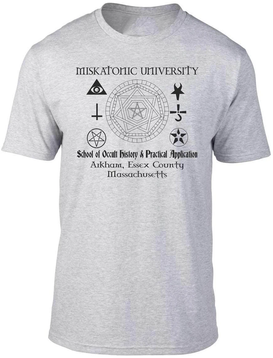 Miskatonic Uni оккультная история Футболка-Ретро футболка lovecплот ужас странные США