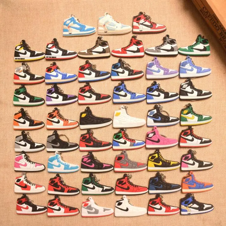 

17 Color Mini Silicone 11 Keychain Bag Charm Woman Men Kids Key Ring Gifts Sneaker Key Holder Accessories Shoes Key Chain
