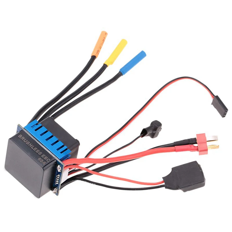 3660 3800Kv Sensorless Brushless Motor With 60A Esc& Led Programming Card For 1/10 Rc Rally Car