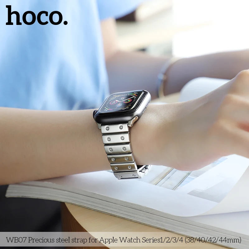 HOCO ремешок для часов для Apple Watch ремешок из нержавеющей стали 38 мм 40 мм 42 мм 44 мм ремешок для часов для Apple Watch Series 1 2 3 4 5 наручный ремешок