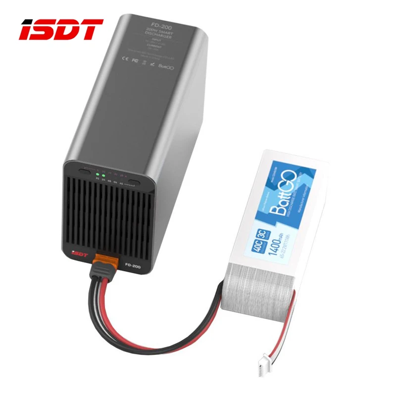 ISDT FD-200 200 Вт 25A apoyo 2-8S Lipo Bateria inalaparmbrica de control APP descargador de RC Drone repuestos piezas RC pequemino rega