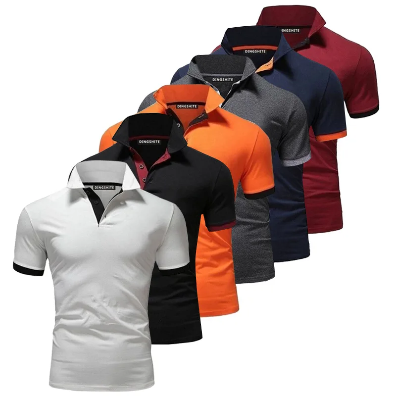 Polo uomo Casual cotone tinta unita Polo t-Shirt traspirante da uomo Golf Tennis abbigliamento di marca Plus po lo - immagine 5