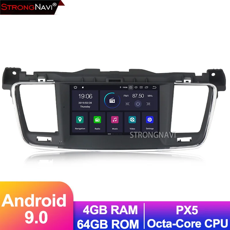 PX5 model 2din 7 дюймов 4G 64G Android 9,0 автомобильный dvd-плеер для PEUGEOT 508 Автомобильный мультимедийный радио плеер с wifi BT gps навигацией - Цвет: PX5 model