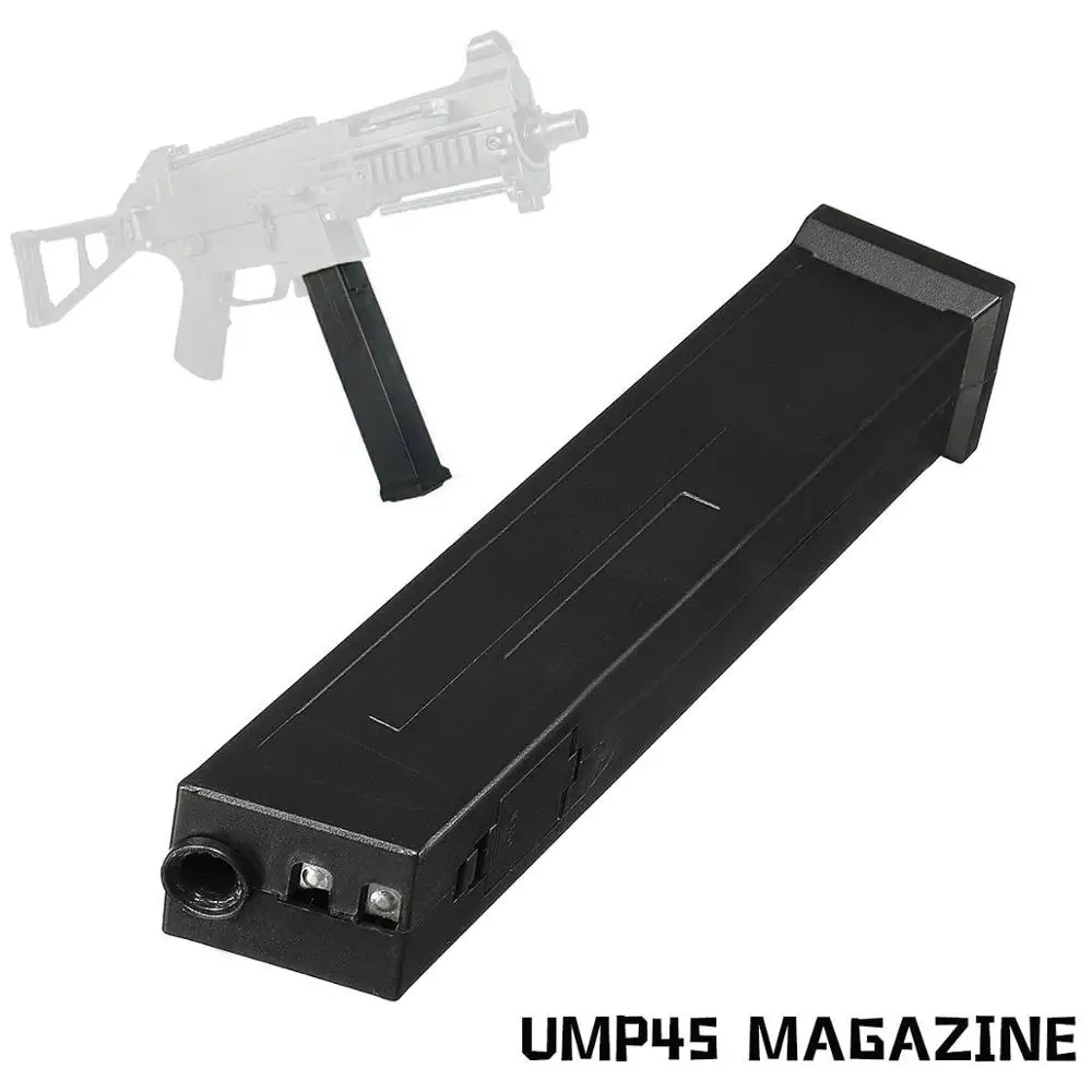 Black ABS Magazine for For Jinming Gen 8Th M4A1 UMP45 MP5 SKD G18 HK416 RX617 Gel Ball Blasters Toy Guns Replacement Accessories