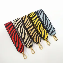 100cm Zebra Pattern Bag Straps Stripe 5cm Wide Strap Replacement Belts Adjustable Strap For Handbag Shoulder Bag Accessories