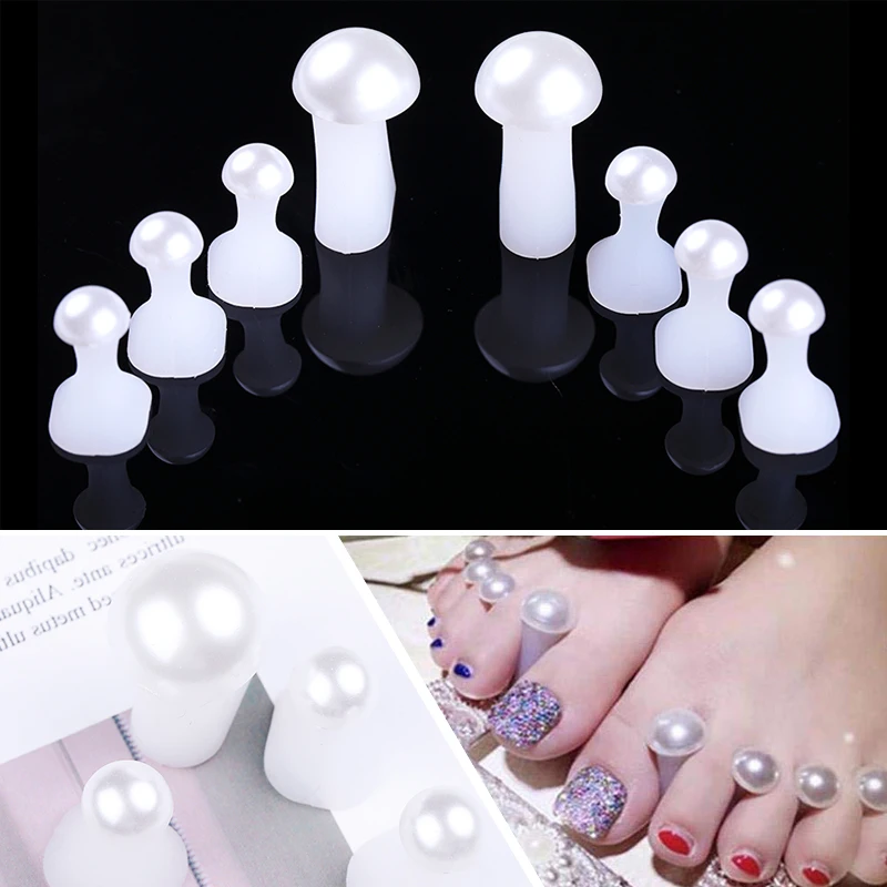 

8Pcs Toe Separators Pedicure Mixed Pattern Shape Silicone Finger Splitter Toe Separator Foot Care Nail Art DIY Tool Accessory